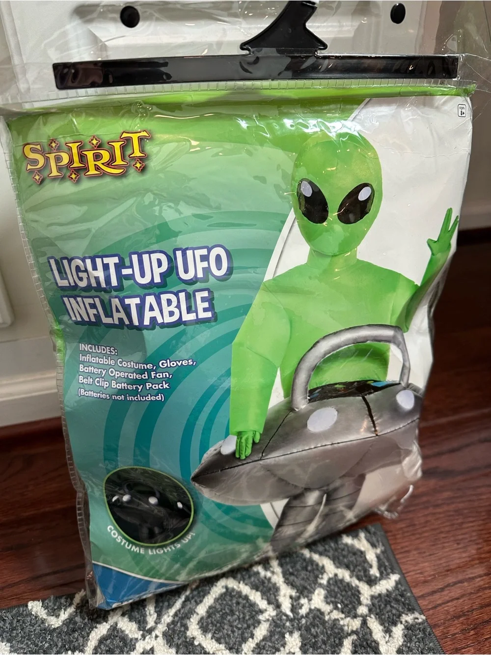 Spirit Light-Up Inflatable Alien UFO Costume .. MISSING GLOVES